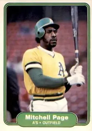 1982 Fleer #105 - Mitchell Page - Oakland Athletics