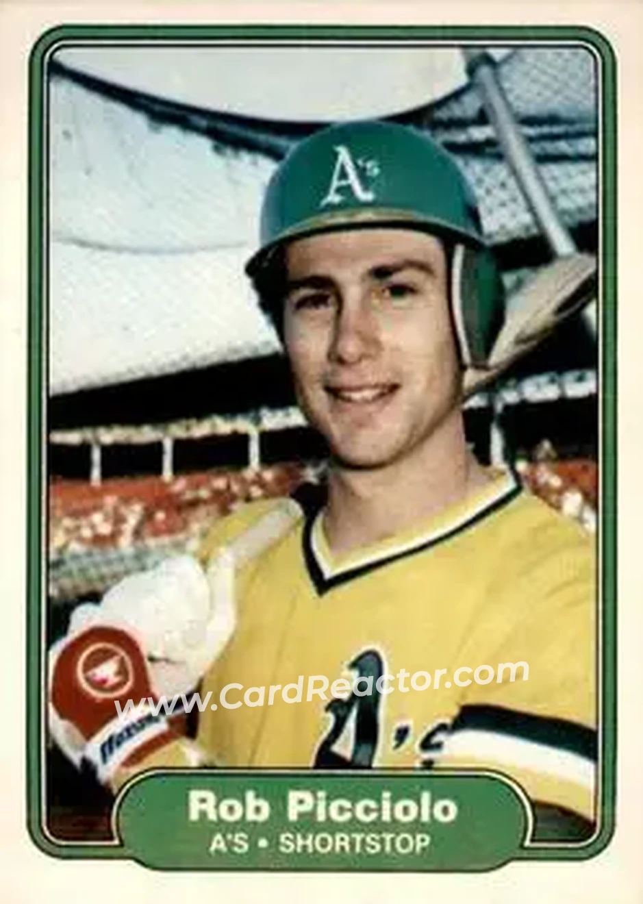 1982 Fleer #106 - Rob Picciolo - Oakland Athletics - Front