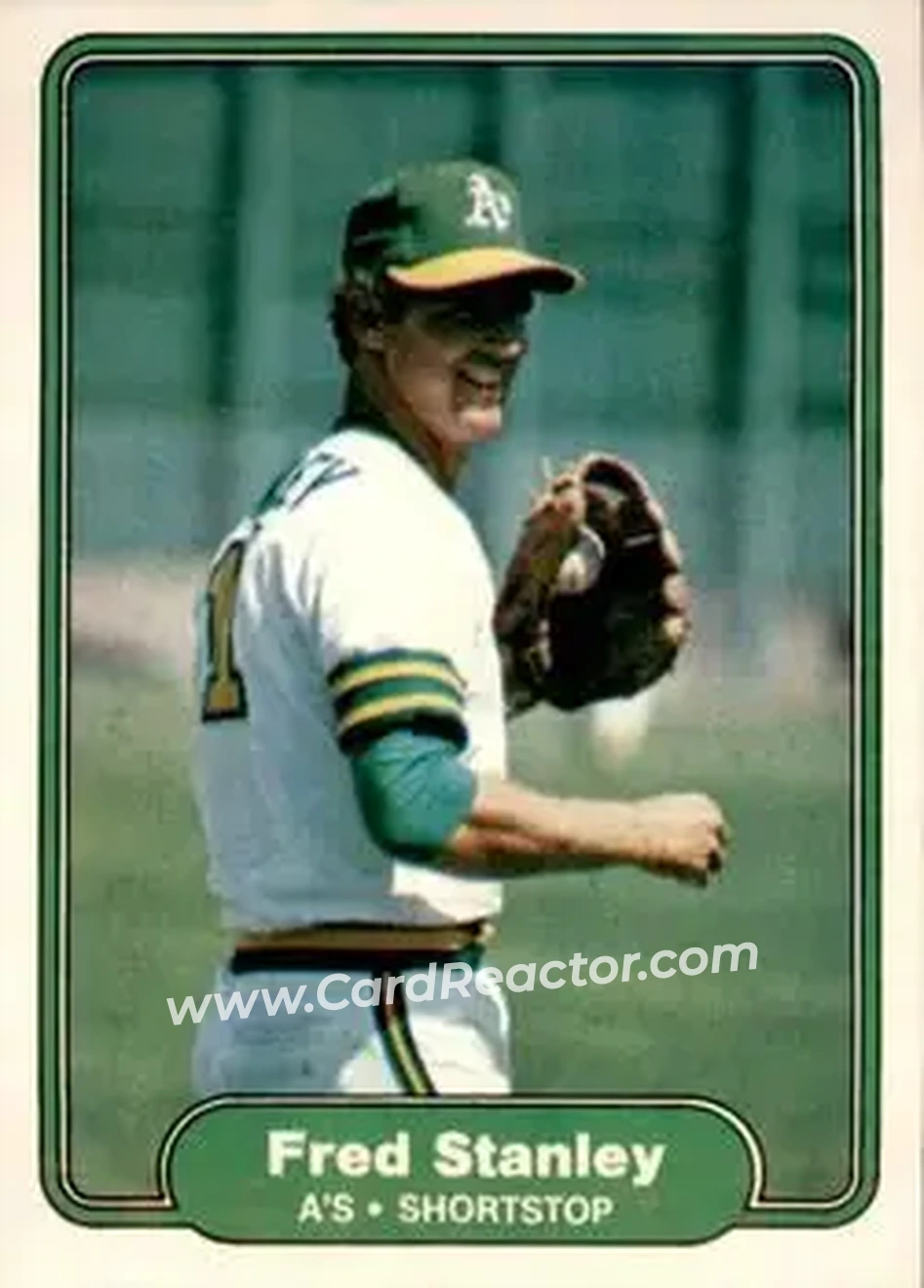 1982 Fleer #108 - Fred Stanley - Oakland Athletics - Front 1982 Fleer #108 - Fred Stanley - Oakland Athletics - Front