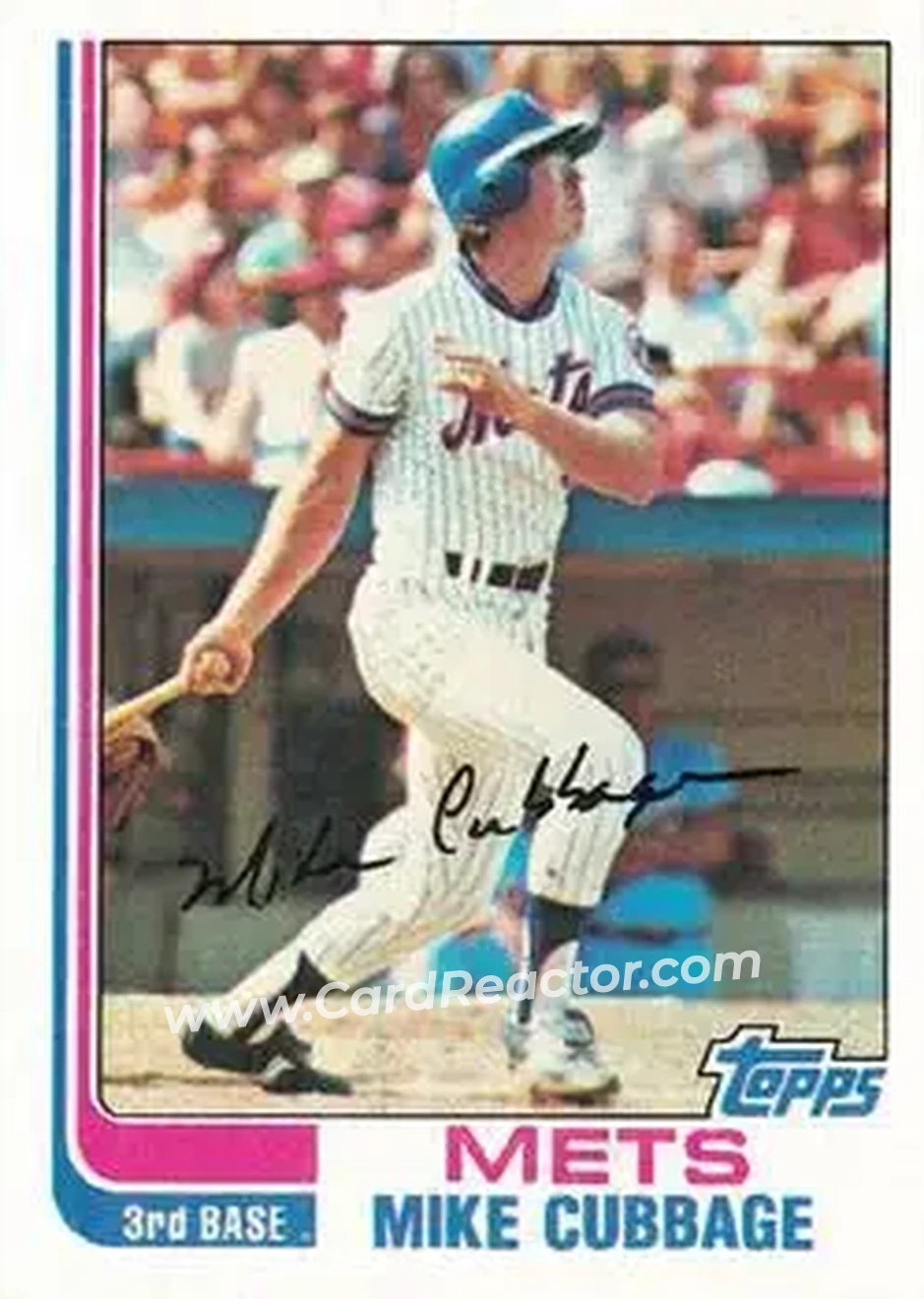 1982 Topps #43 - Mike Cubbage - New York Mets - Front 1982 Topps #43 - Mike Cubbage - New York Mets - Front