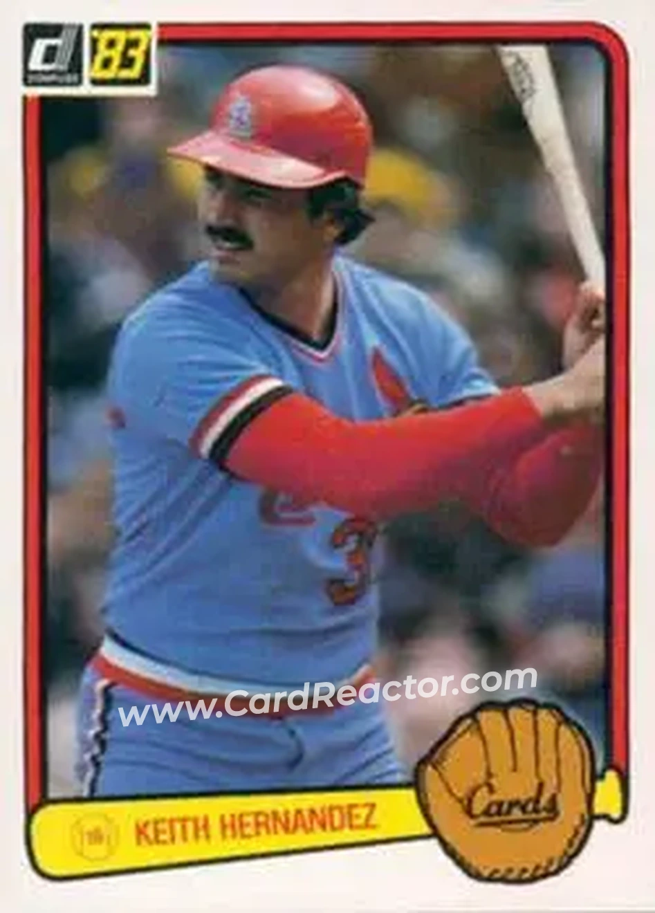 1983 Donruss #152 - Keith Hernandez - St. Louis Cardinals - Front 1983 Donruss #152 - Keith Hernandez - St. Louis Cardinals - Front