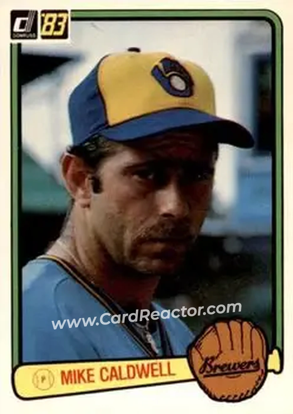 1983 Donruss #154 - Mike Caldwell - Milwaukee Brewers - Front
