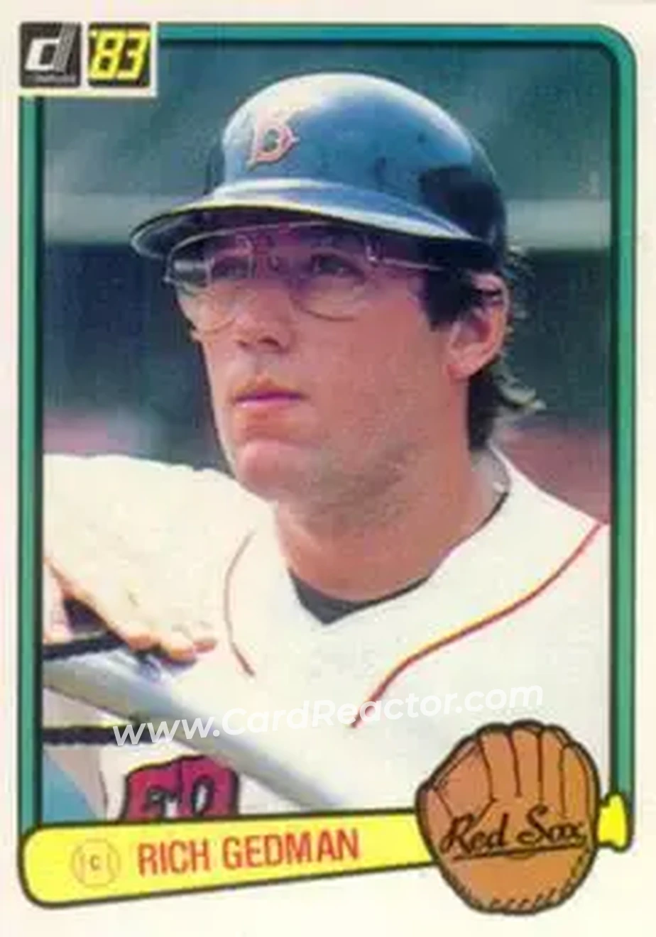 1983 Donruss #156 - Rich Gedman - Boston Red Sox - Front 1983 Donruss #156 - Rich Gedman - Boston Red Sox - Front