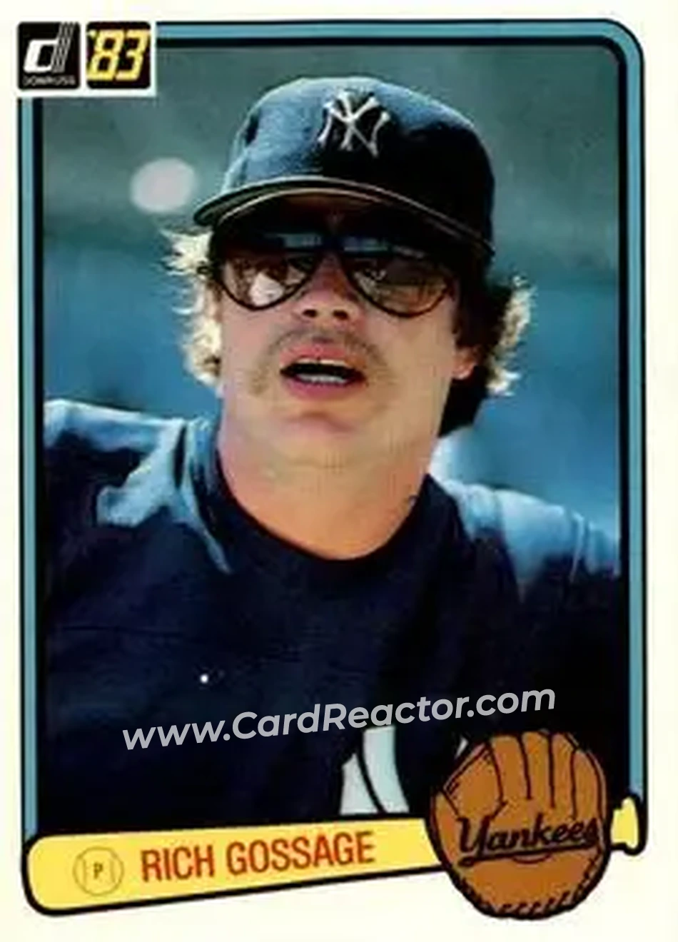 1983 Donruss #157 - Rich Gossage - New York Yankees - Front 1983 Donruss #157 - Rich Gossage - New York Yankees - Front