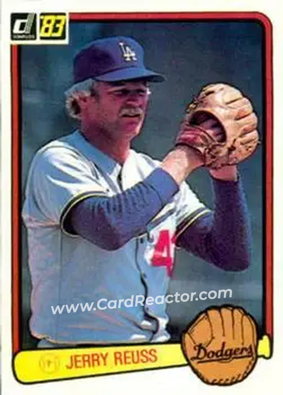 1983 Donruss #158 - Jerry Reuss - Los Angeles Dodgers - Front