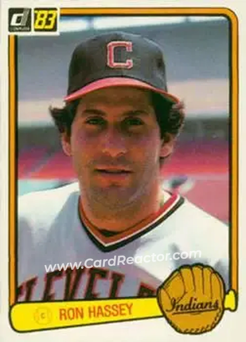 1983 Donruss #159 - Ron Hassey - Cleveland Indians - Front