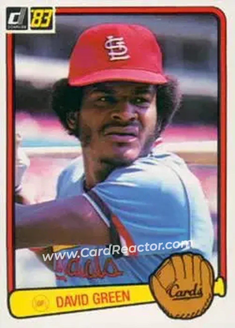 1983 Donruss #166 - David Green - St. Louis Cardinals - Front