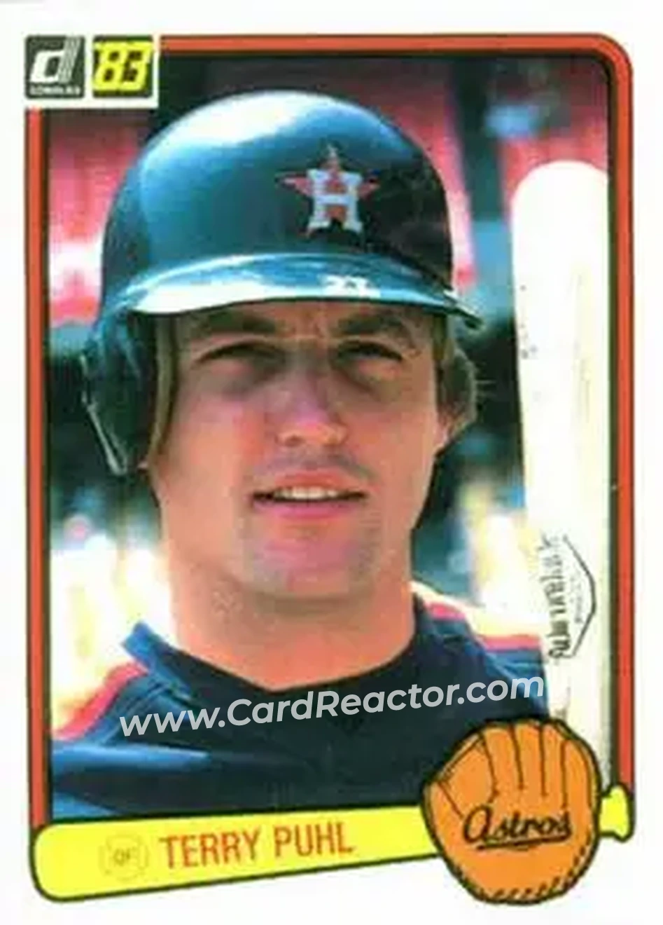 1983 Donruss #167 - Terry Puhl - Houston Astros - Front