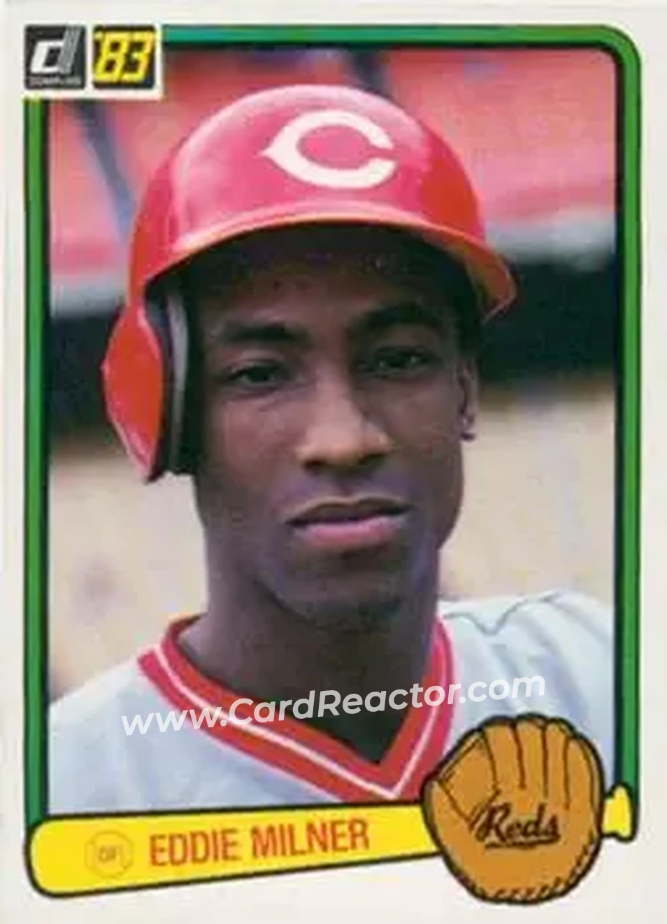 1983 Donruss #169 - Eddie Milner - Cincinnati Reds - Front