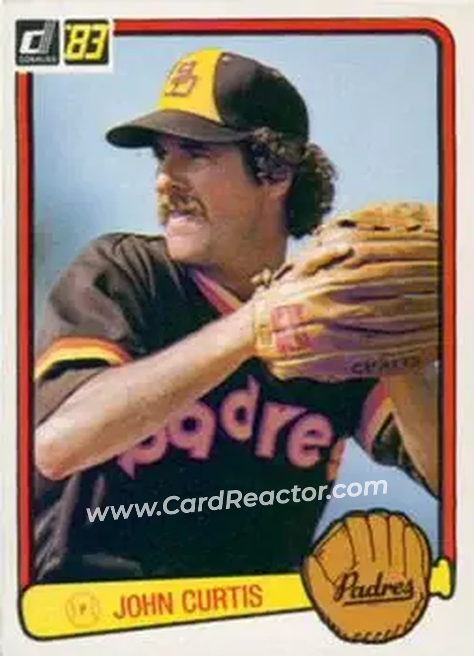 1983 Donruss #170 - John Curtis - San Diego Padres - Front