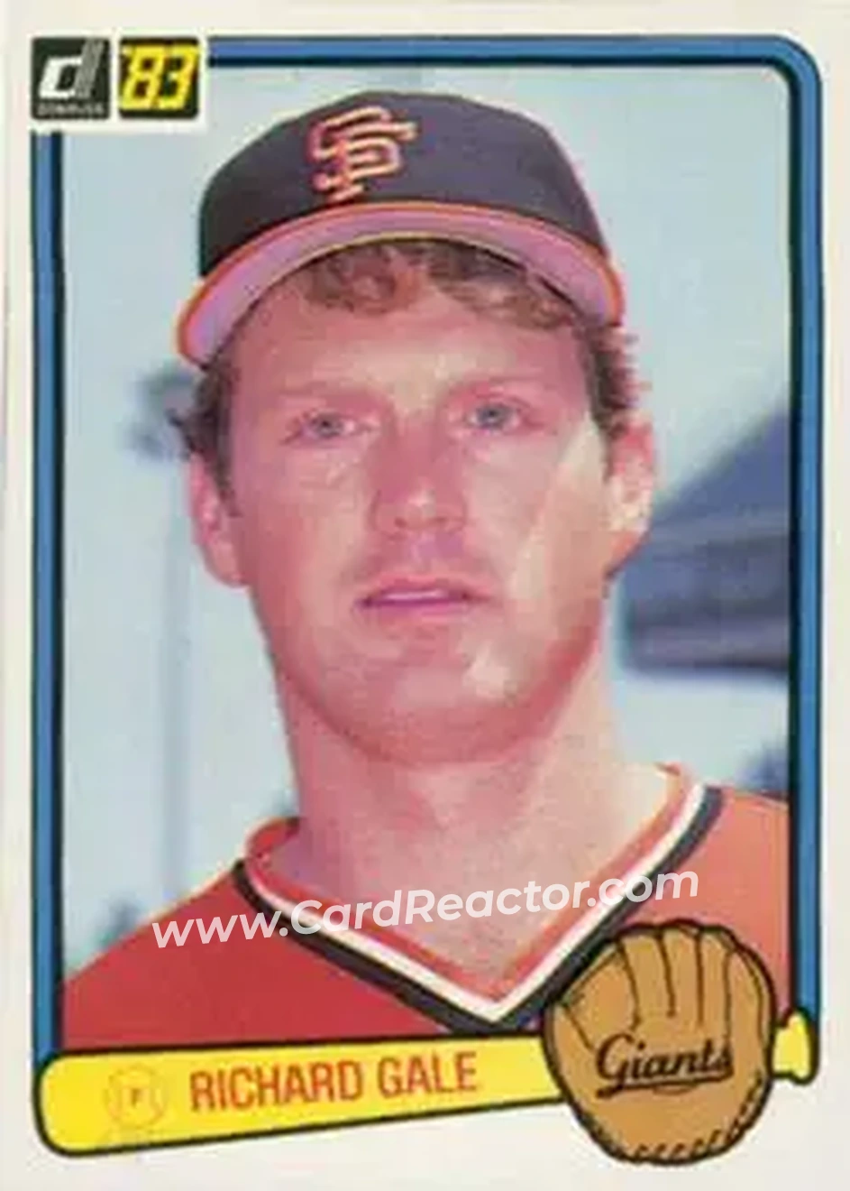 1983 Donruss #172 - Rich Gale - San Francisco Giants - Front