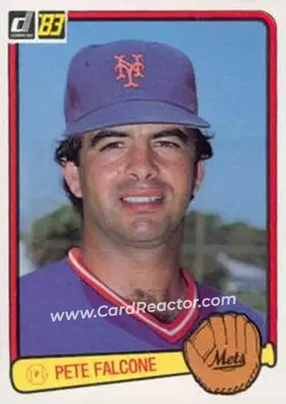 1983 Donruss #182 - Pete Falcone - New York Mets - Front