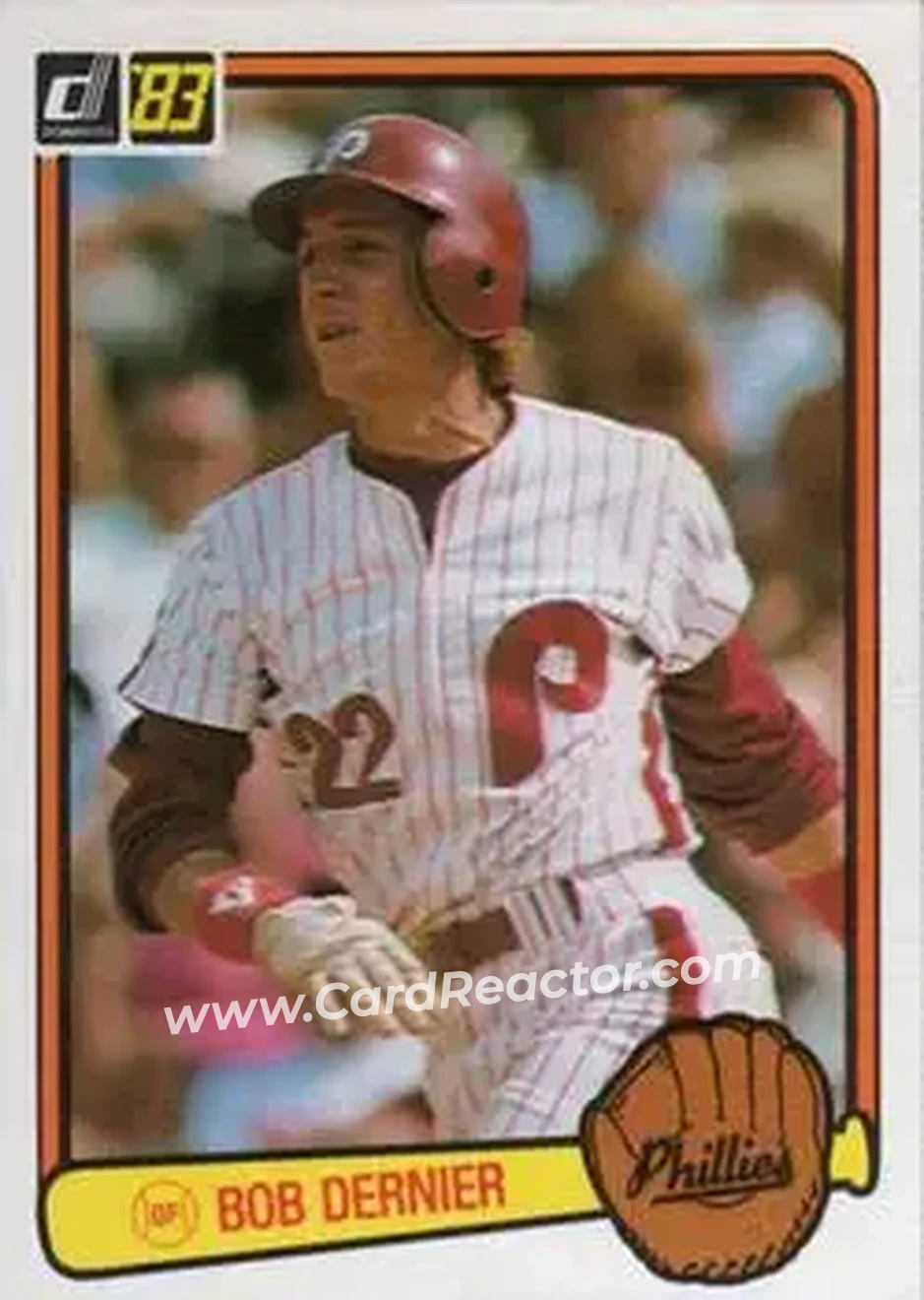 1983 Donruss #189 - Bob Dernier - Philadelphia Phillies - Front
