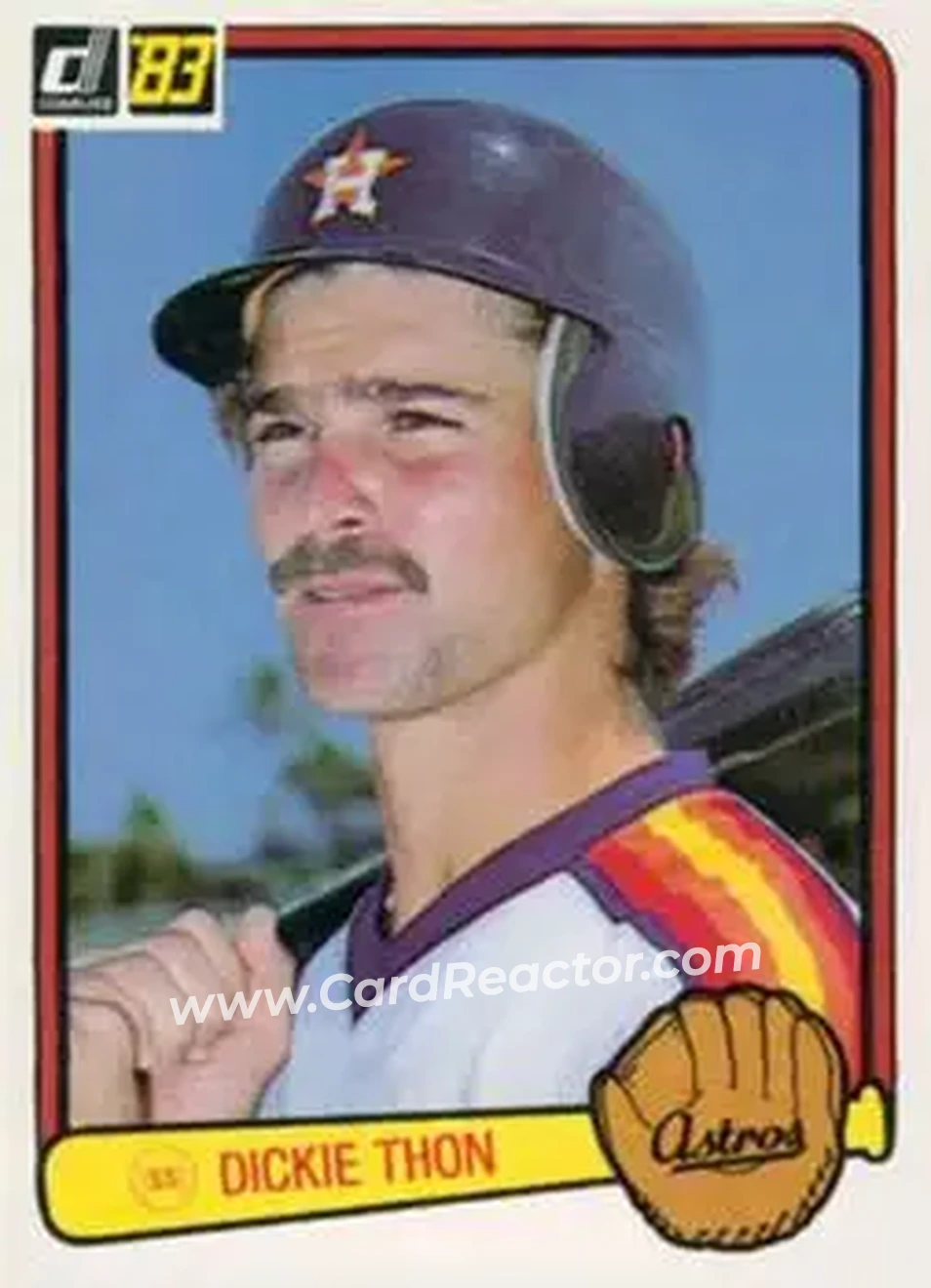 1983 Donruss #191 - Dickie Thon - Houston Astros - Front
