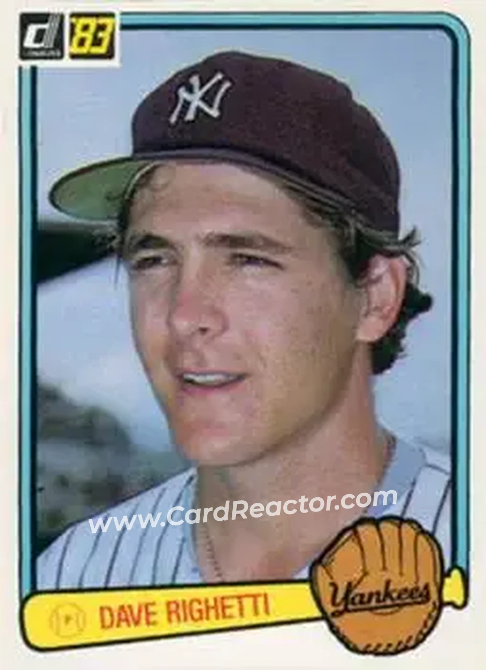 1983 Donruss #199 - Dave Righetti - New York Yankees - Front