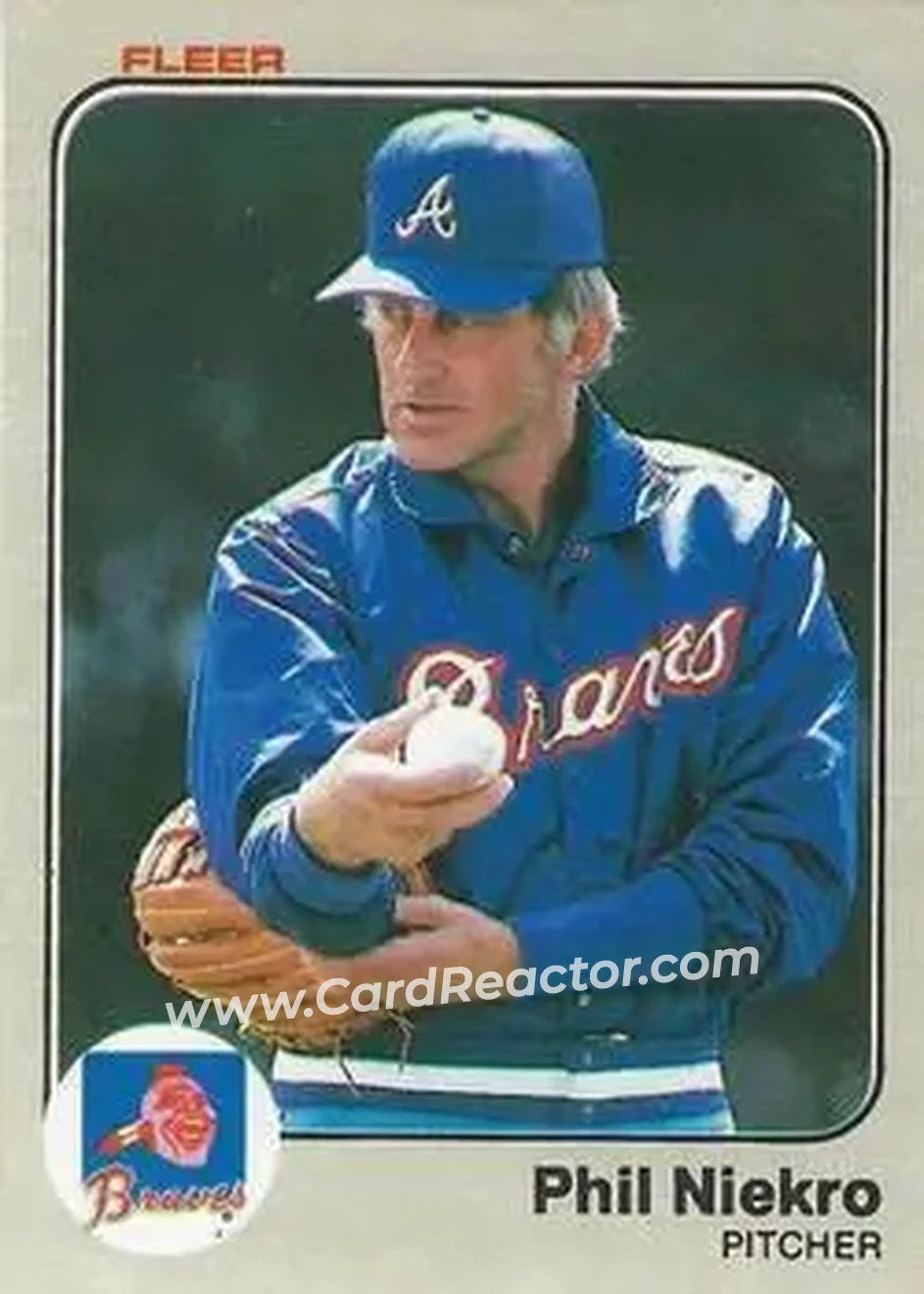 1983 Fleer #143 - Phil Niekro - Atlanta Braves - Front