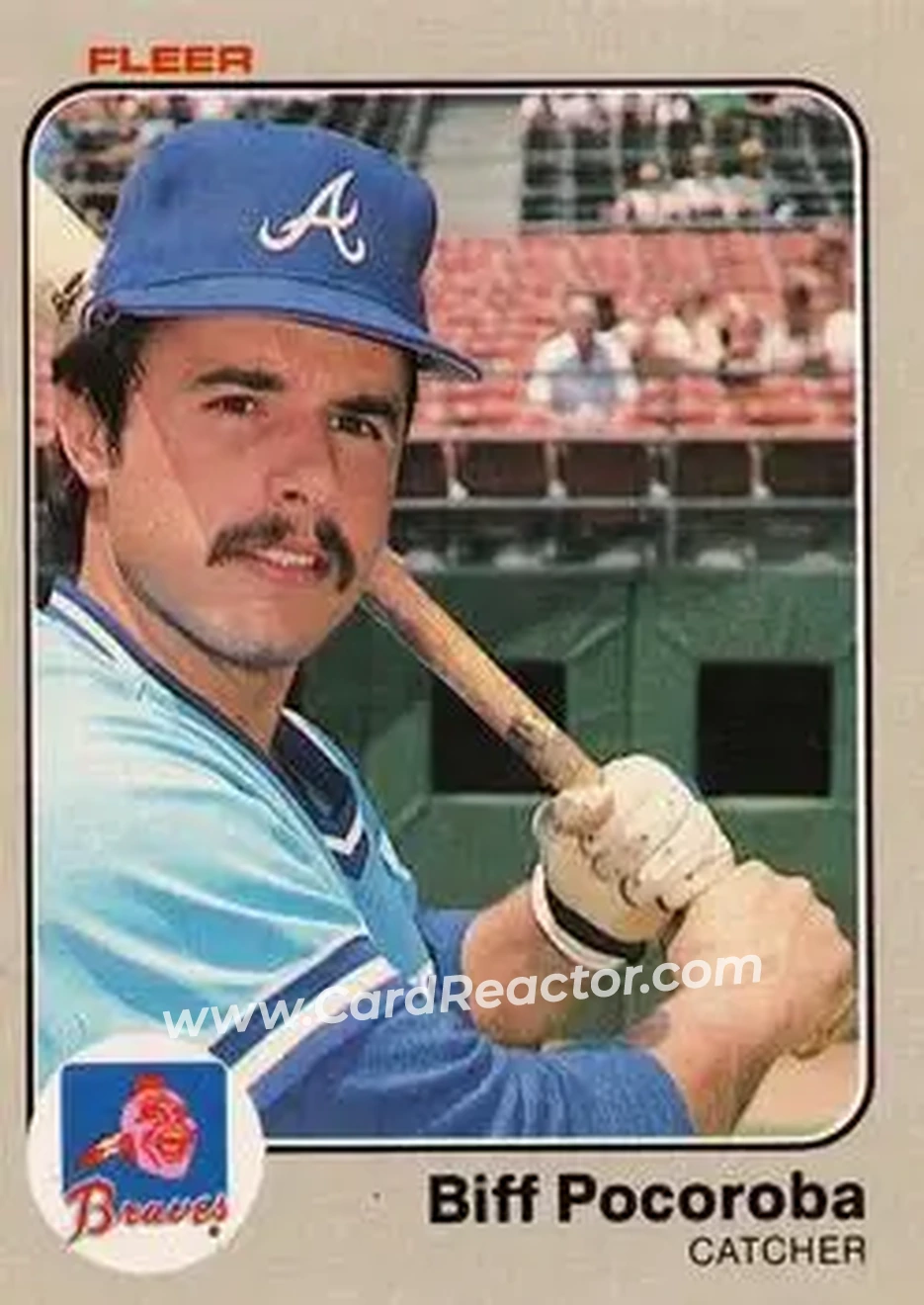 1983 Fleer #145 - Biff Pocoroba - Atlanta Braves - Front 1983 Fleer #145 - Biff Pocoroba - Atlanta Braves - Front