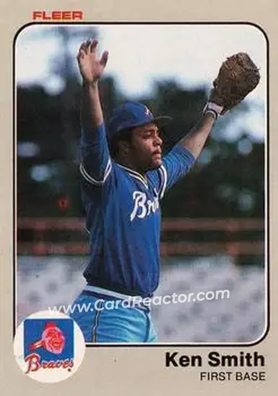 1983 Fleer #148 - Ken Smith - Atlanta Braves - Front 1983 Fleer #148 - Ken Smith - Atlanta Braves - Front