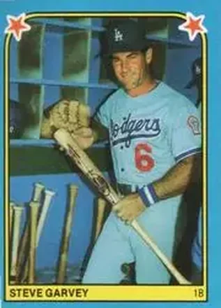 1983 Fleer Star Stickers #113 - Steve Garvey - Los Angeles Dodgers