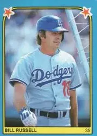 1983 Fleer Star Stickers #116 - Bill Russell - Los Angeles Dodgers