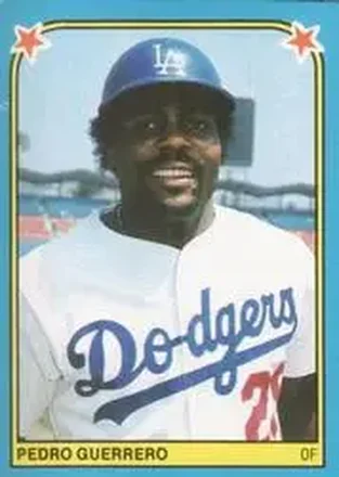 1983 Fleer Star Stickers #117 - Pedro Guerrero - Los Angeles Dodgers