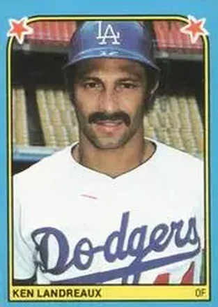 1983 Fleer Star Stickers #120 - Ken Landreaux - Los Angeles Dodgers