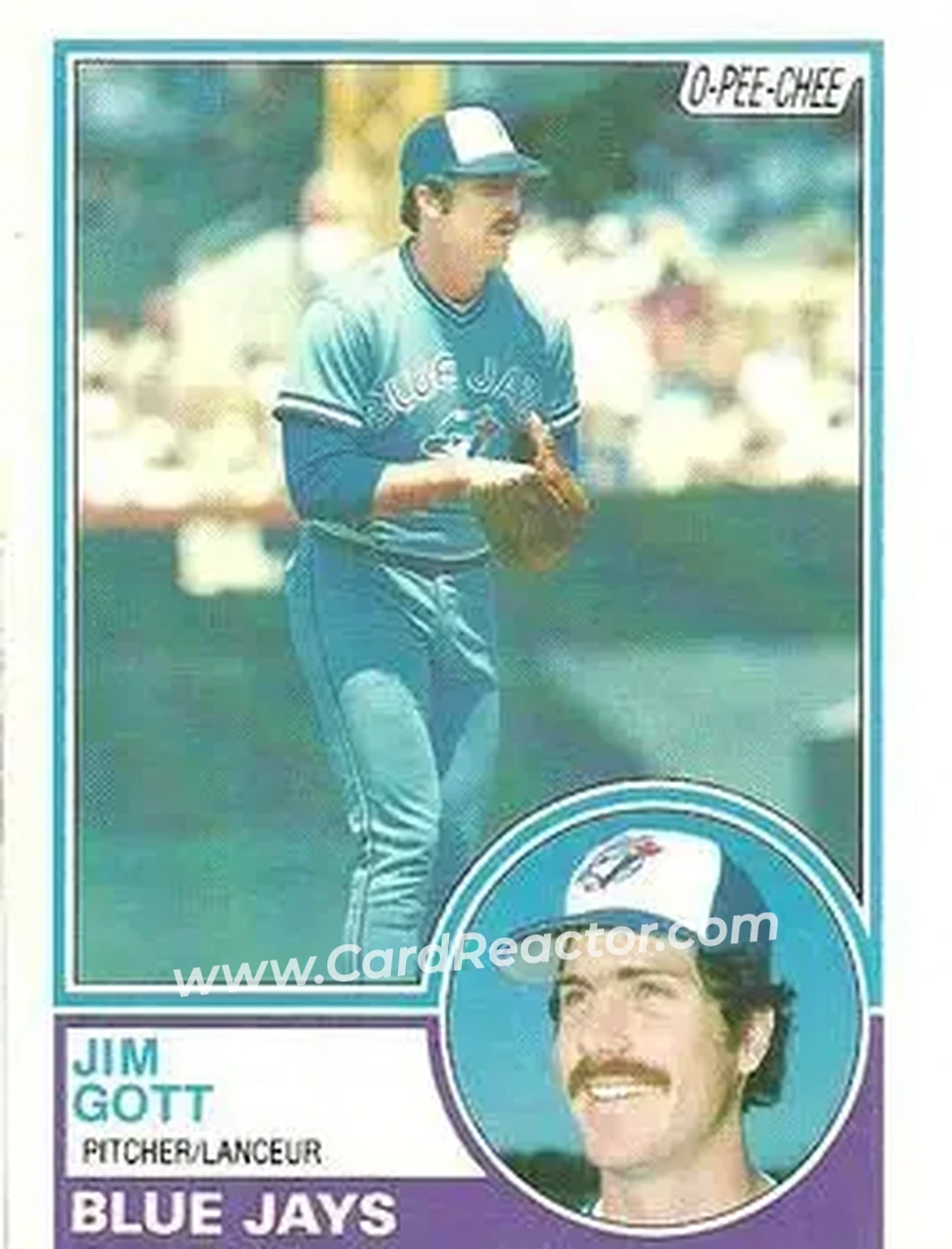 1983 O-Pee-Chee #62 - Jim Gott - Toronto Blue Jays - Front 1983 O-Pee-Chee #62 - Jim Gott - Toronto Blue Jays - Front
