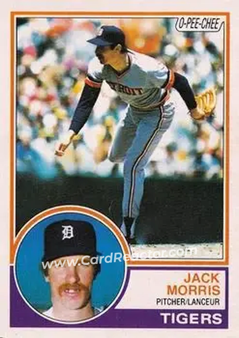 1983 O-Pee-Chee #65 - Jack Morris - Detroit Tigers - Front