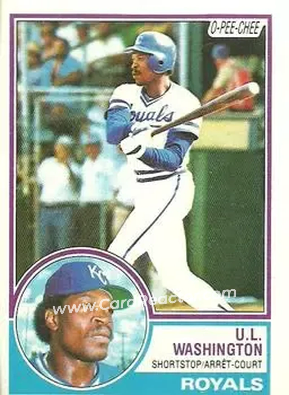 1983 O-Pee-Chee #67 - U.L. Washington - Kansas City Royals - Front