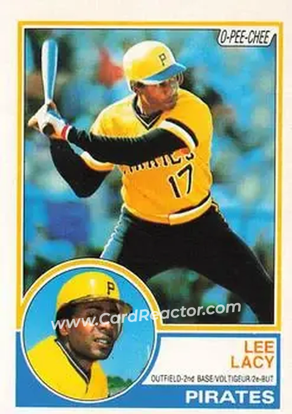 1983 O-Pee-Chee #69 - Lee Lacy - Pittsburgh Pirates - Front