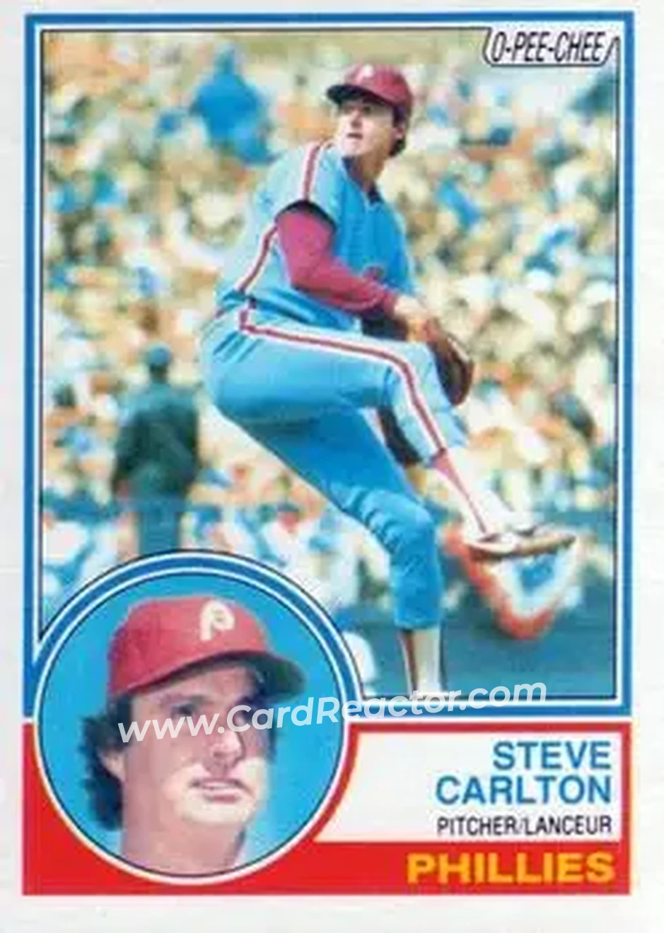 1983 O-Pee-Chee #70 - Steve Carlton - Philadelphia Phillies - Front
