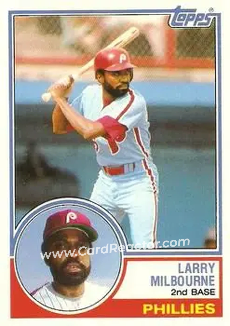 1983 Topps Traded #72T - Larry Milbourne - Philadelphia Phillies - Front 1983 Topps Traded #72T - Larry Milbourne - Philadelphia Phillies - Front