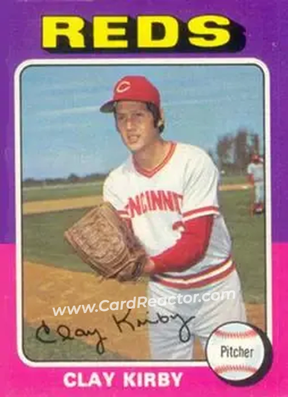 1975 Topps #423 - Clay Kirby - Cincinnati Reds - Front 1975 Topps #423 - Clay Kirby - Cincinnati Reds - Front
