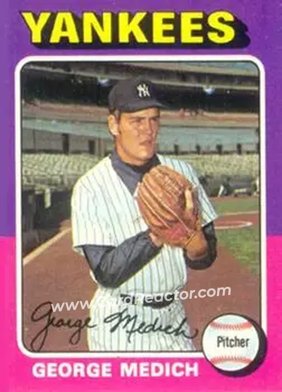 1975 Topps #426 - George Medich - New York Yankees - Front 1975 Topps #426 - George Medich - New York Yankees - Front