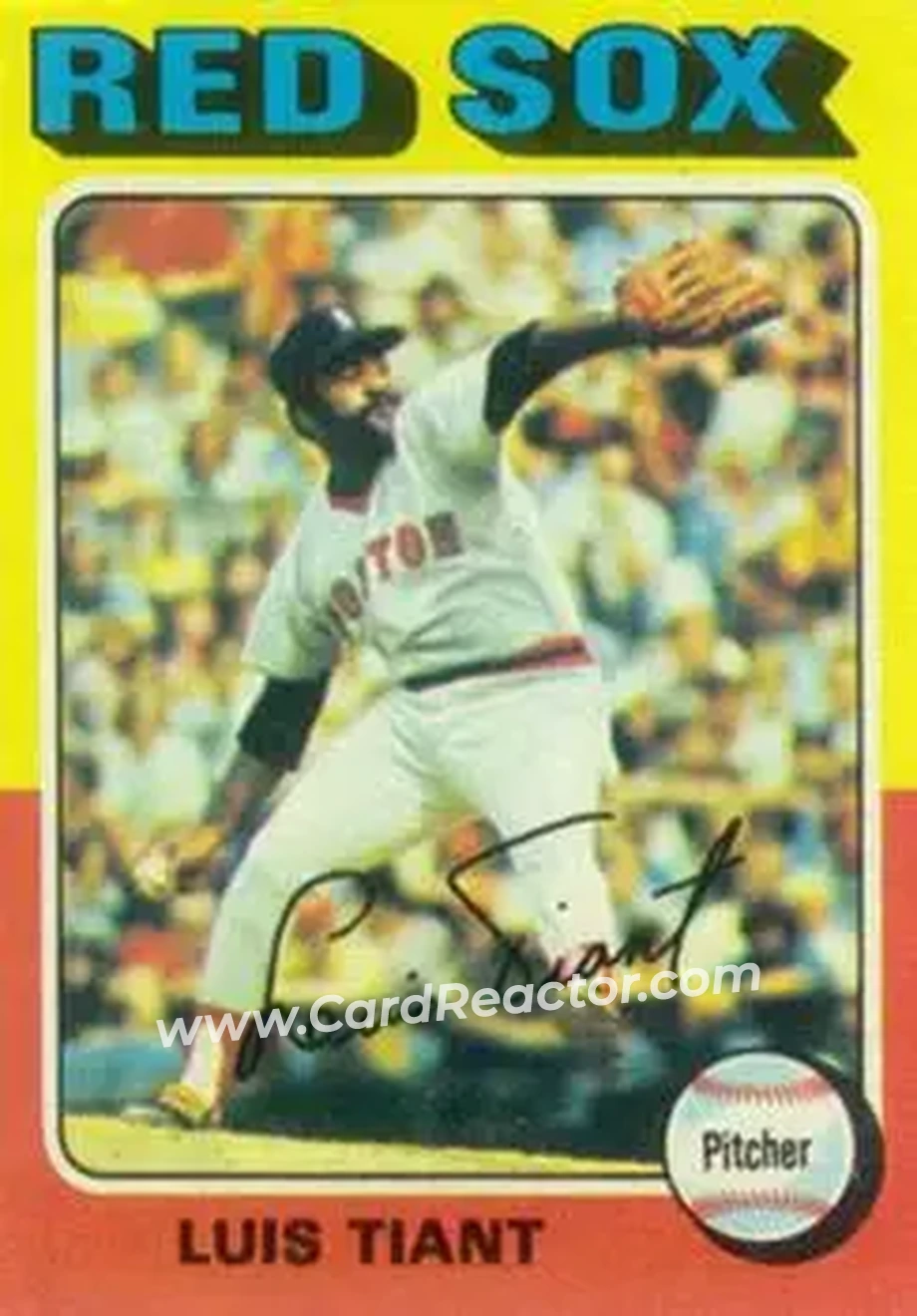 1975 Topps #430 - Luis Tiant - Boston Red Sox - Front 1975 Topps #430 - Luis Tiant - Boston Red Sox - Front