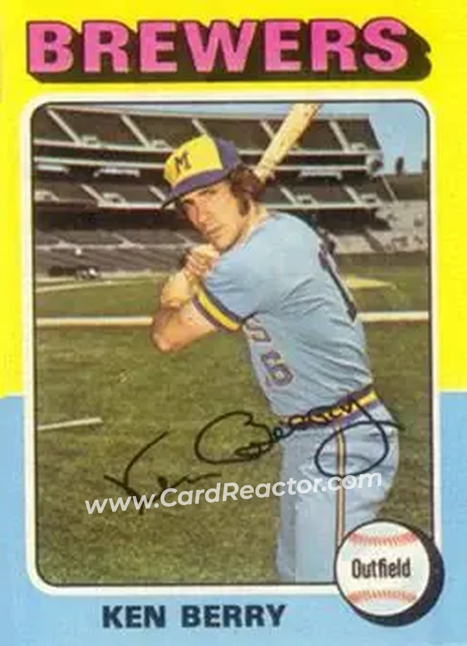 1975 Topps #432 - Ken Berry - Milwaukee Brewers - Front