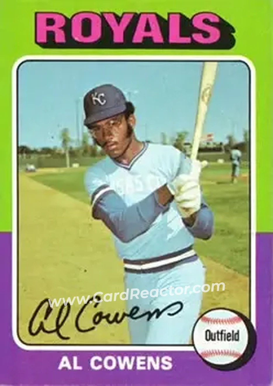 1975 Topps #437 - Al Cowens - Kansas City Royals - Front 1975 Topps #437 - Al Cowens - Kansas City Royals - Front