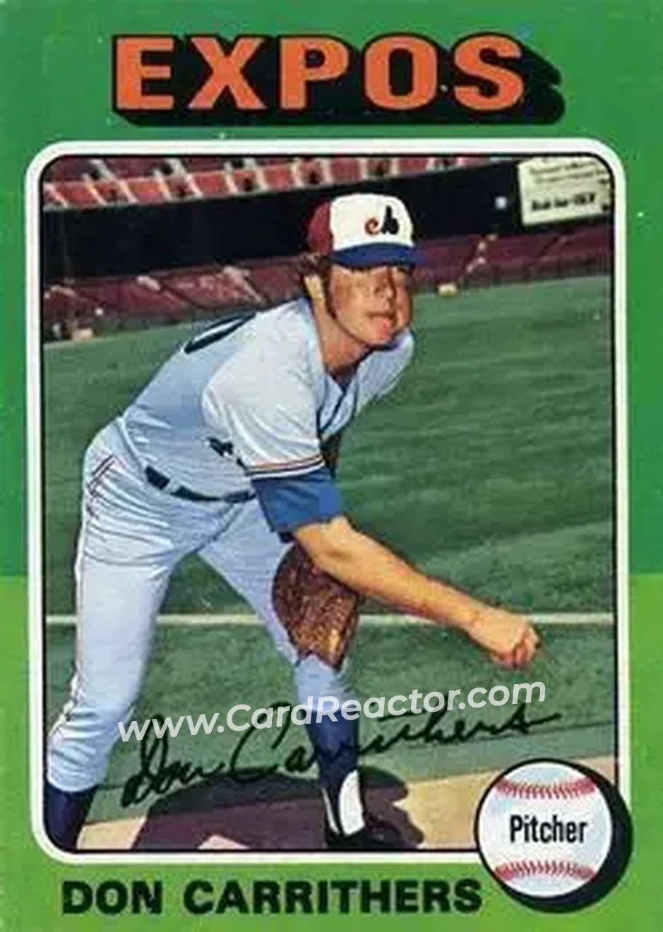 1975 Topps #438 - Don Carrithers - Montreal Expos - Front