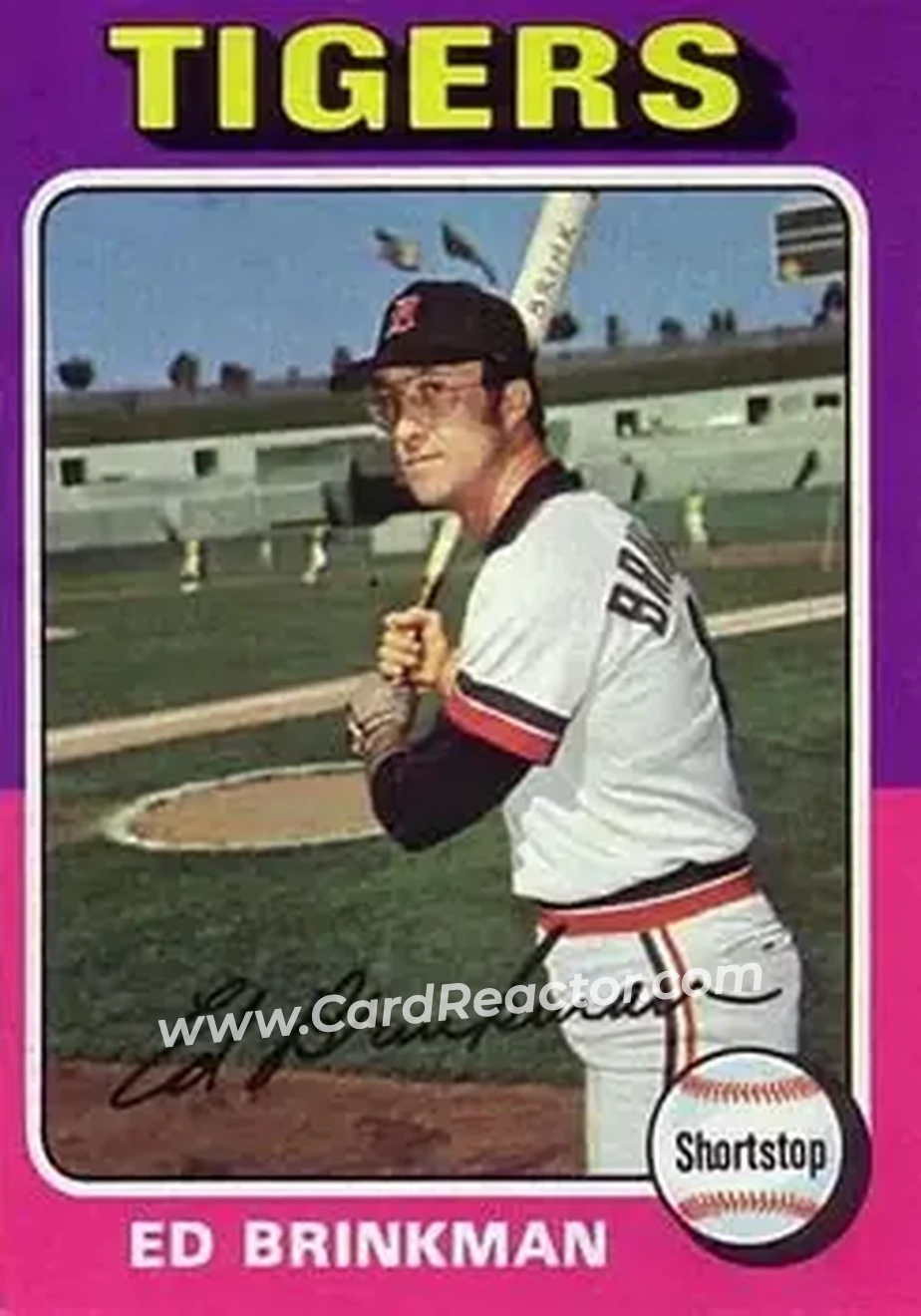 1975 Topps #439 - Ed Brinkman - Detroit Tigers - Front