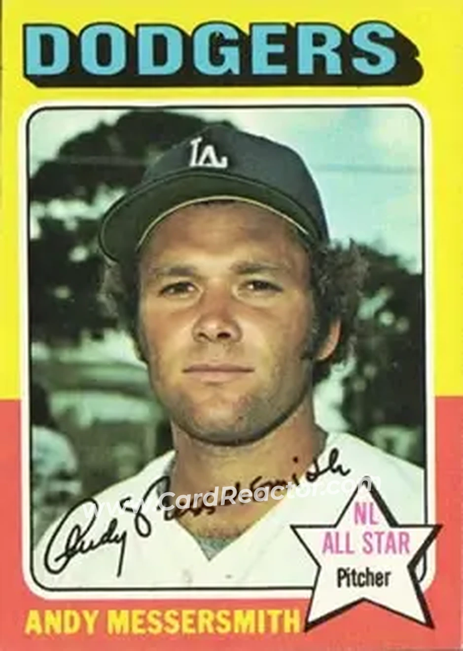 1975 Topps #440 - Andy Messersmith - Los Angeles Dodgers - Front