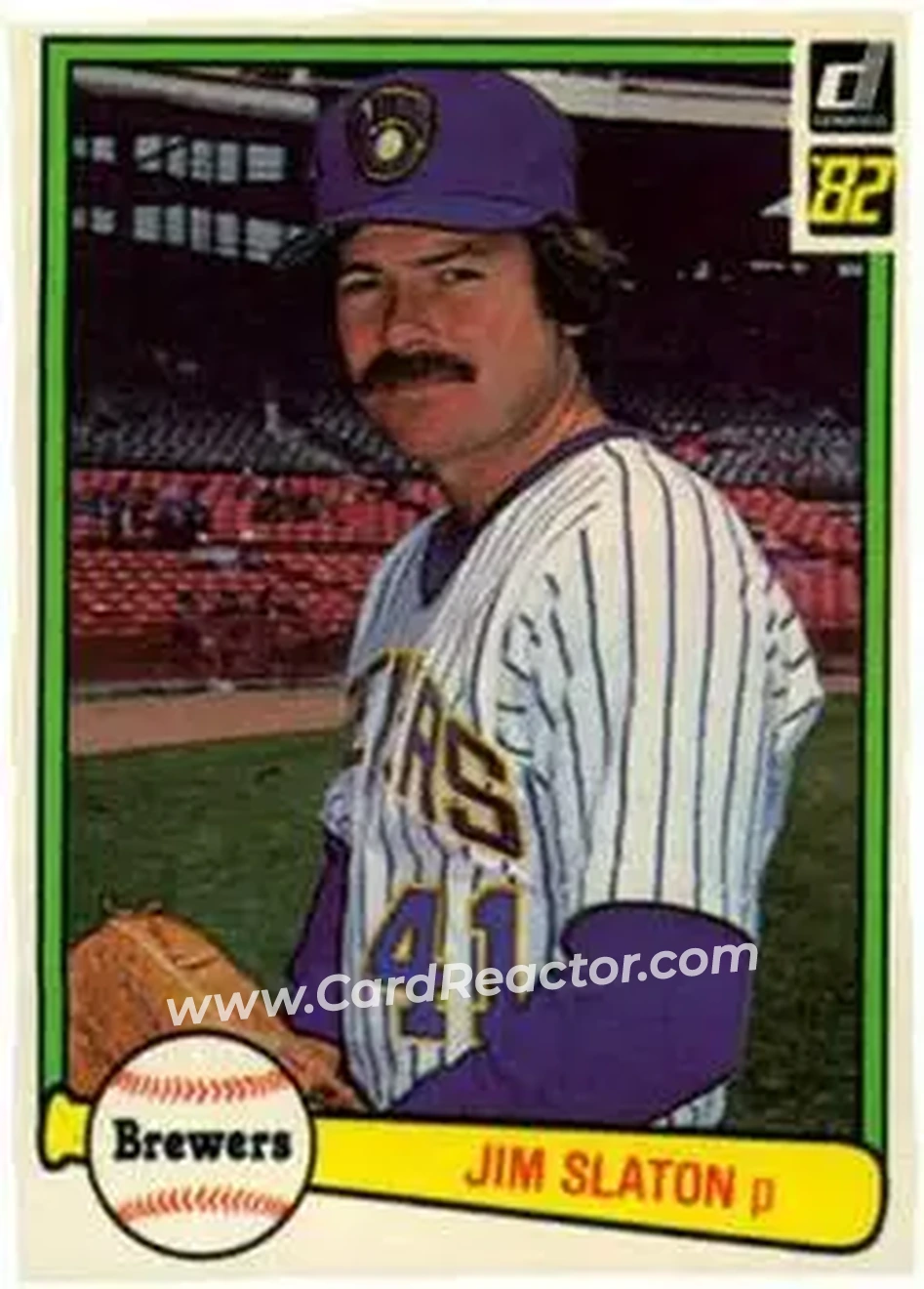 1982 Donruss #80 - Jim Slaton - Milwaukee Brewers - Front