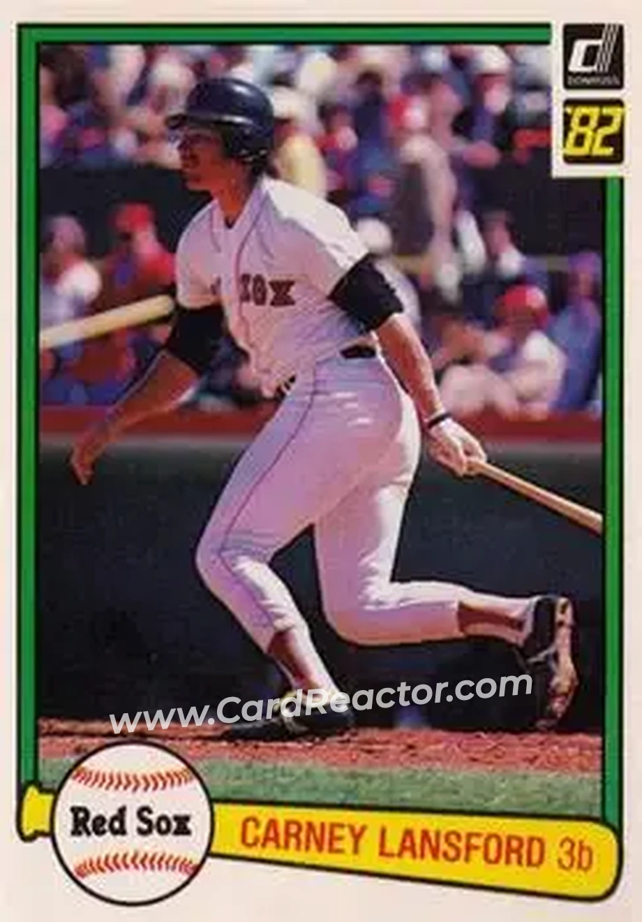 1982 Donruss #82 - Carney Lansford - Boston Red Sox - Front 1982 Donruss #82 - Carney Lansford - Boston Red Sox - Front