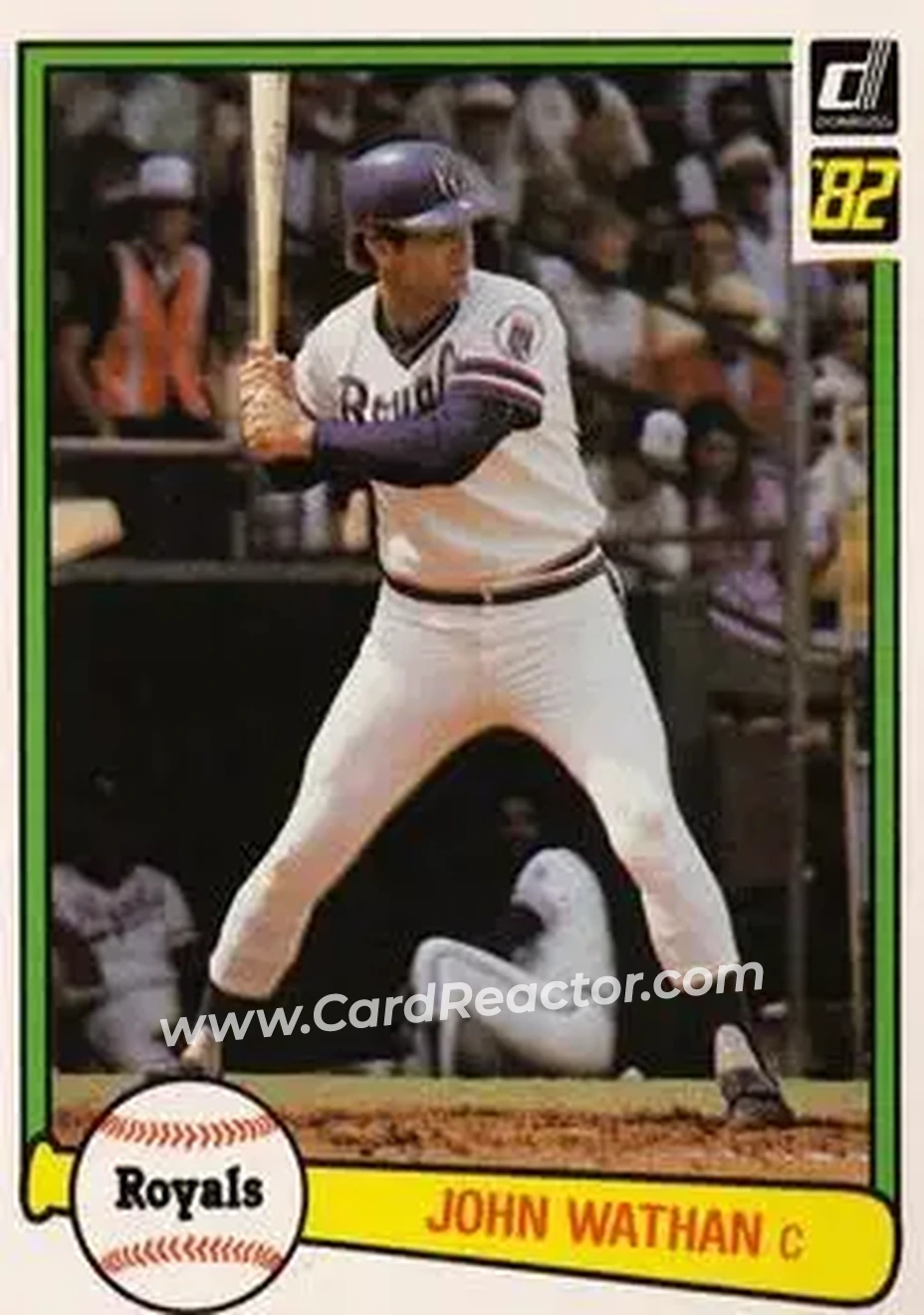 1982 Donruss #86 - John Wathan - Kansas City Royals - Front