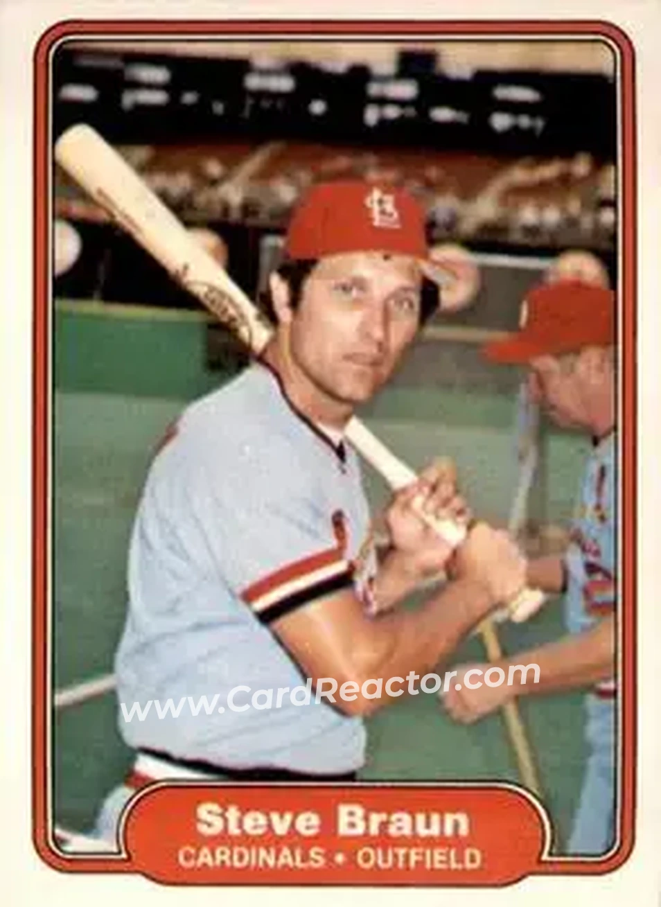 1982 Fleer #111 - Steve Braun - St. Louis Cardinals - Front
