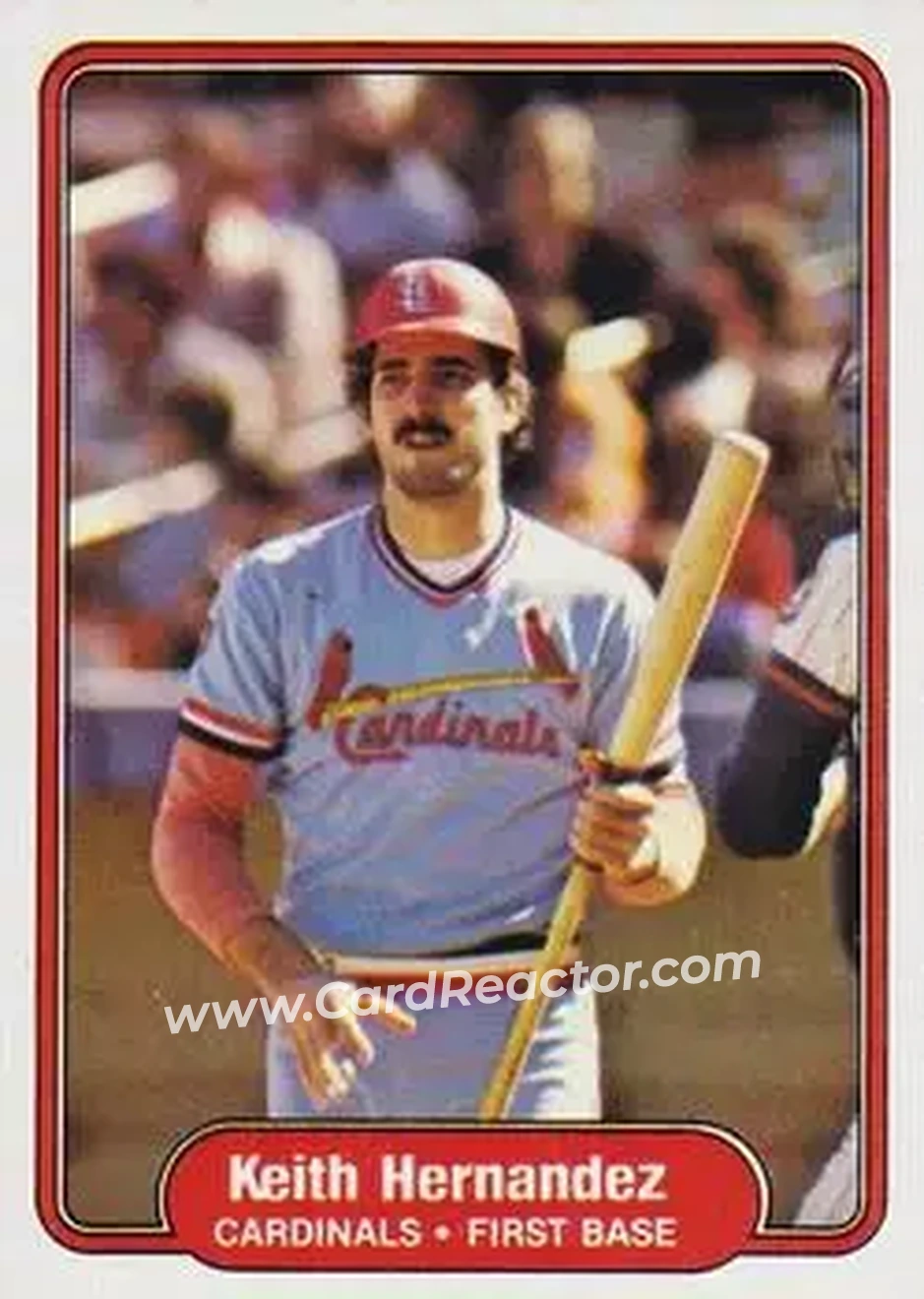 1982 Fleer #114 - Keith Hernandez - St. Louis Cardinals - Front