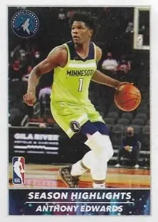 2021-22 Panini NBA Sticker & Card Collection (Brazil) #9 Anthony Edwards