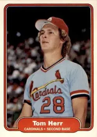 1982 Fleer #115 - Tom Herr - St. Louis Cardinals 1982 Fleer #115 - Tom Herr - St. Louis Cardinals