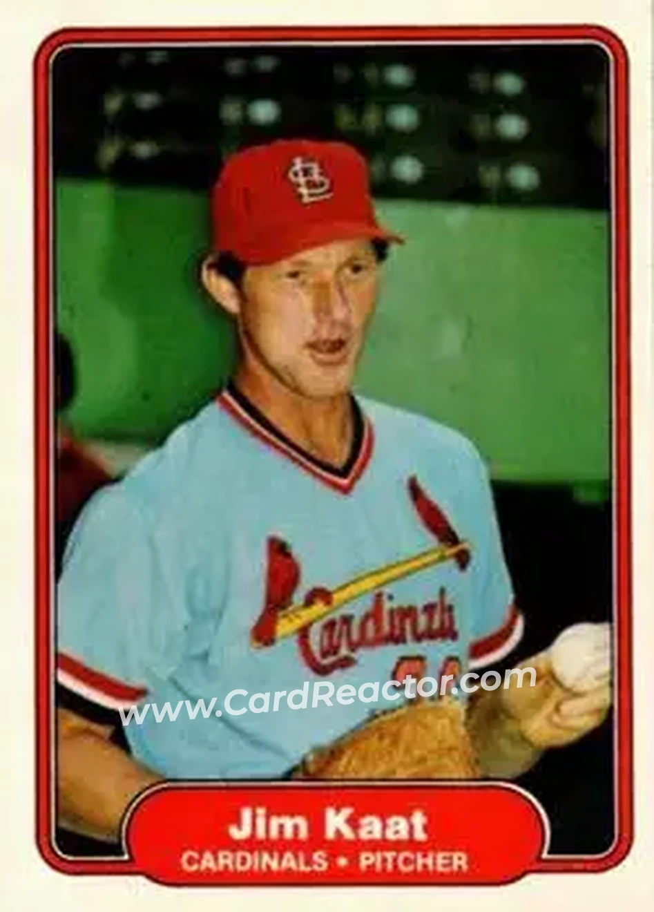 1982 Fleer #117 - Jim Kaat - St. Louis Cardinals - Front