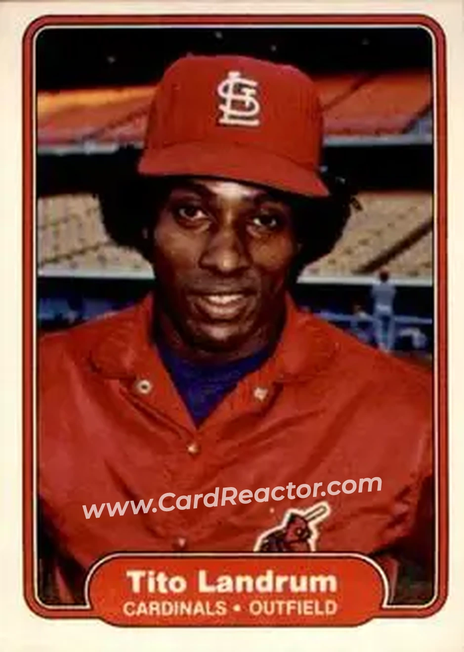 1982 Fleer #118 - Tito Landrum - St. Louis Cardinals - Front