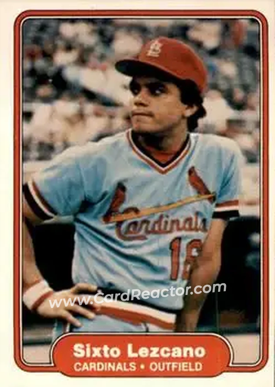 1982 Fleer #119 - Sixto Lezcano - St. Louis Cardinals - Front 1982 Fleer #119 - Sixto Lezcano - St. Louis Cardinals - Front